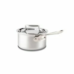 All-Clad D5 Brushed Stainless Steel Saucepan & Lid | 1.5 Qt.