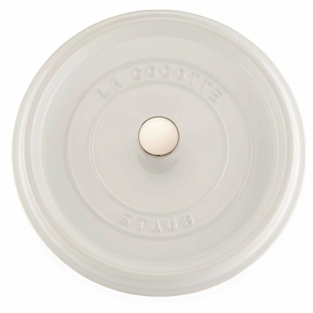 Staub 5.5 Qt. Round Cocotte/Dutch Oven | White 4 Staub 5.5 Qt. Round Cocotte/Dutch Oven | White - Image 2