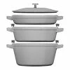 Staub Stackable Cocotte, Braiser, And Grill Pan With Lid | Graphite Grey 1 Staub Stackable Cocotte, Braiser, And Grill Pan With Lid | Graphite Grey -Cuisinart Sales Shop 1010767 1