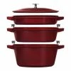 Staub Stackable Cocotte, Braiser, And Grill Pan With Lid | Grenadine -Cuisinart Sales Shop 1010768 1