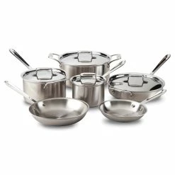 All-Clad D5 Brushed Stainless Steel Cookware Set | 10-Piece
