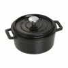Staub 0.5 Qt. Round Cocotte/Dutch Oven | Matte Black -Cuisinart Sales Shop 1101225 1 1
