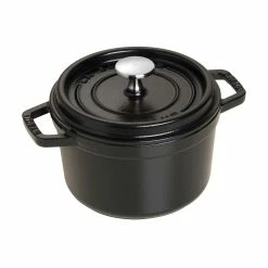 Staub 1.25 Qt. Round Cocotte/Dutch Oven | Matte Black