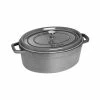 Staub 7 Qt. Oval Cocotte/Dutch Oven | Graphite Grey -Cuisinart Sales Shop 1103318 1
