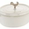 Staub 5.75 Qt. Oval Coq Au Vin Cocotte/Dutch Oven | White -Cuisinart Sales Shop 1123102 staub coq aus vin cocotte white