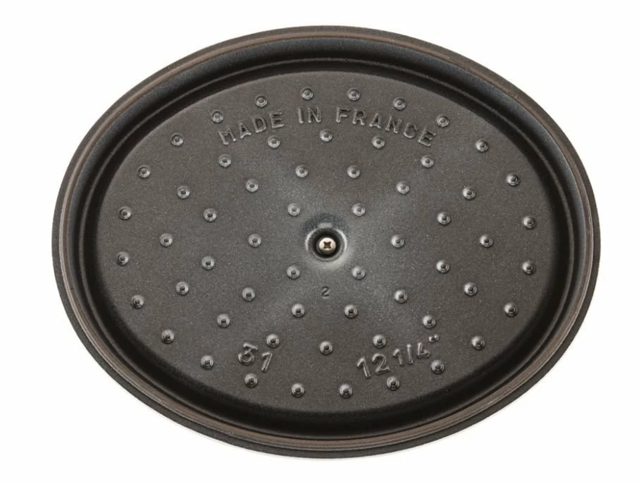 Staub 5.75 Qt. Oval Coq Au Vin Cocotte/Dutch Oven | White 6 Staub 5.75 Qt. Oval Coq Au Vin Cocotte/Dutch Oven | White - Image 4