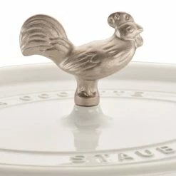 Staub 5.75 Qt. Oval Coq Au Vin Cocotte/Dutch Oven | White 11 Staub 5.75 Qt. Oval Coq Au Vin Cocotte/Dutch Oven | White -Cuisinart Sales Shop 1123102 white coq au vin cocotte staub