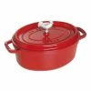 Staub 5.75 Qt. Oval Coq Au Vin Cocotte/Dutch Oven | Cherry Red -Cuisinart Sales Shop 1123106 1
