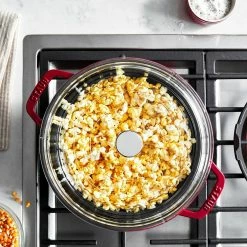 Staub 4 Qt. Round Cocotte/Dutch Oven With Glass Lid | Cherry Red -Cuisinart Sales Shop 11412406 ls 01