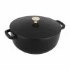 Staub 3.75 Qt. Essential French Oven | Matte Black -Cuisinart Sales Shop 11732423 black