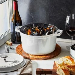 Staub 5 Qt Tall Cocotte | White -Cuisinart Sales Shop 12502402 ls 02
