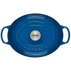 Le Creuset 6.75 Qt. Oval Signature Dutch Oven With Stainless Steel Knob | Marseille Blue -Cuisinart Sales Shop 12595scr 0fe6451c9134dfb