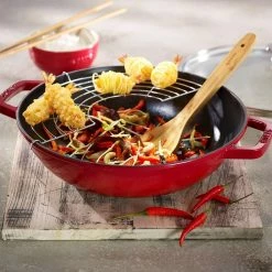 Staub 4.5 Qt. Perfect Frying Pan | Cherry Red -Cuisinart Sales Shop 1312906 3