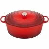 Le Creuset 15.5 Qt. Oval Signature Dutch Oven With Stainless Steel Knob | Cerise/Cherry Red -Cuisinart Sales Shop 13428scr ffddbc6e2b809f5