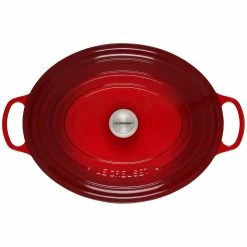 Le Creuset 15.5 Qt. Oval Signature Dutch Oven With Stainless Steel Knob | Cerise/Cherry Red -Cuisinart Sales Shop 13430scr ae70dda22149b03