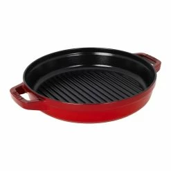 Staub Stackable Cocotte, Braiser, And Grill Pan With Lid | Cherry 15 Staub Stackable Cocotte, Braiser, And Grill Pan With Lid | Cherry -Cuisinart Sales Shop 14552606 03