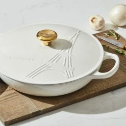 Le Creuset 3.5Qt Signature Braiser Eiffel Tower Collection | White -Cuisinart Sales Shop 16309scr cd3e68463c94ec1
