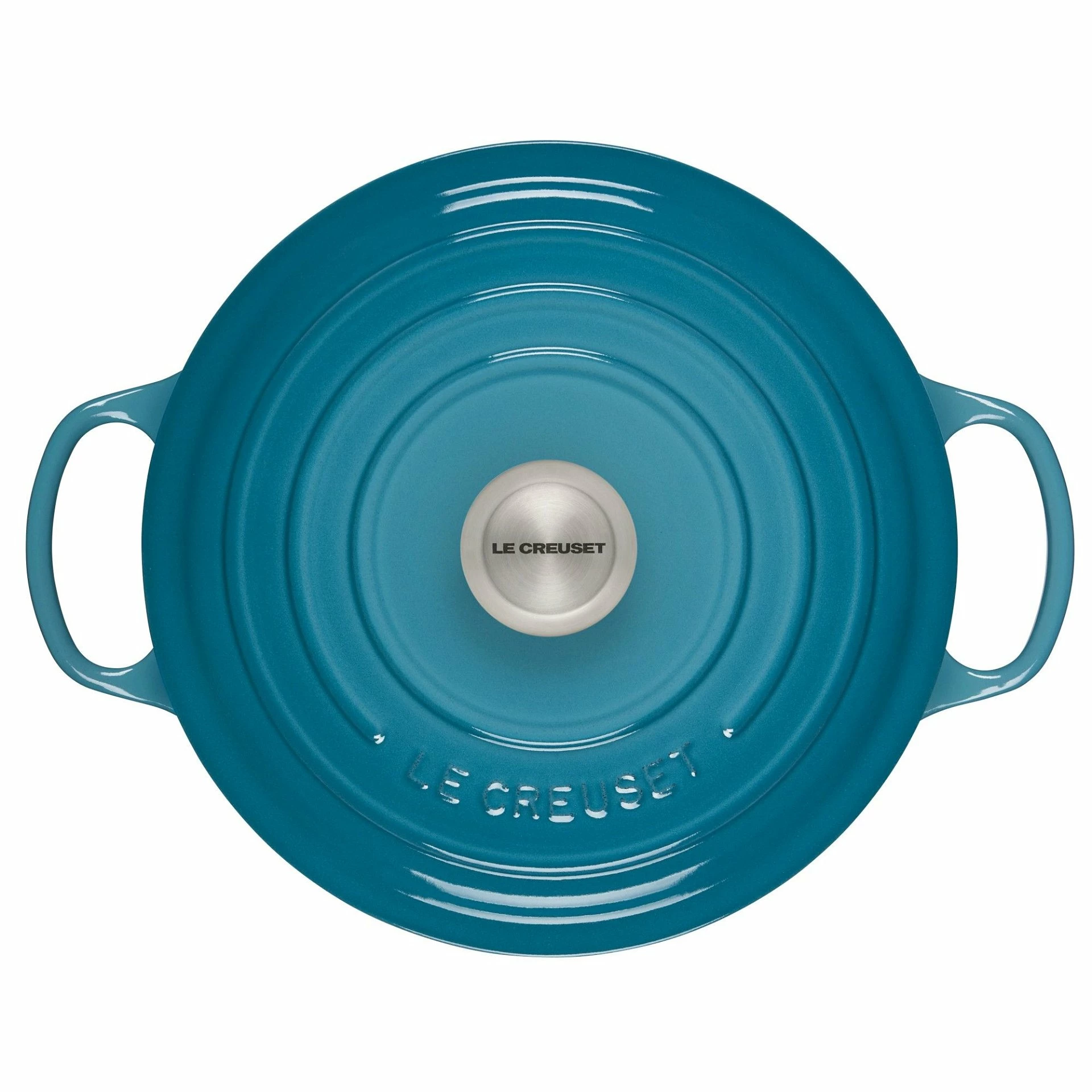 Le Creuset 5.5 Qt. Round Signature Cast Iron Dutch Oven With Stainless Steel Knob | Caribbean Blue 5 Le Creuset 5.5 Qt. Round Signature Cast Iron Dutch Oven With Stainless Steel Knob | Caribbean Blue - Image 3