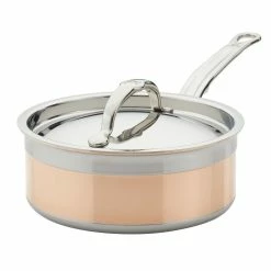 Hestan CopperBond Induction Cookware 2 Qt Covered Saucepan -Cuisinart Sales Shop 31594 hcb 2qt copperbond saucepan with lid