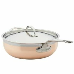 Hestan CopperBond Induction Cookware 5 Qt Covered Essential Pan With Helper Handle -Cuisinart Sales Shop 31601 hcb hestan copperbond 5 qt essential pan