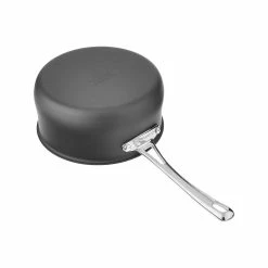 Cuisinart Contour Hard Anodized Saucepan With Cover | 3 Qt. -Cuisinart Sales Shop 3qtbottomonwhite