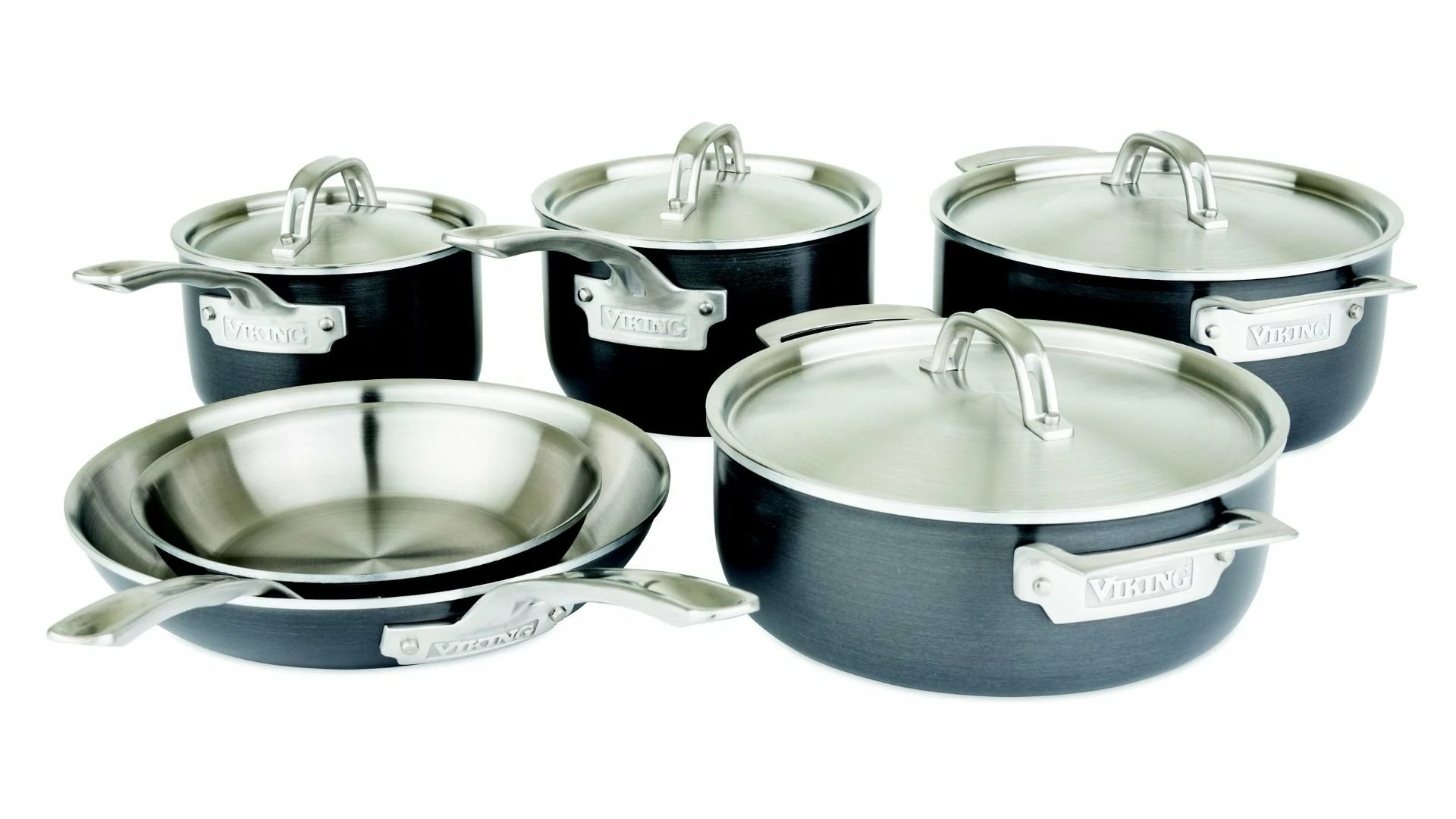 Viking 5-Ply Hard Stainless Steel Cookware Set - 10 Piece 3 Viking 5-Ply Hard Stainless Steel Cookware Set - 10 Piece
