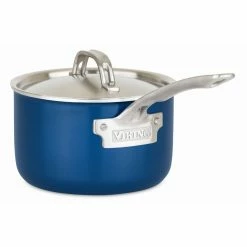 Viking Multi Ply Stainless 11-Piece Cookware Set | Blue 13 Viking Multi Ply Stainless 11-Piece Cookware Set | Blue -Cuisinart Sales Shop 40041 9991 blsc3 qt sauce pan blue metal