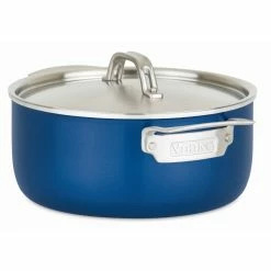 Viking Multi Ply Stainless 11-Piece Cookware Set | Blue 15 Viking Multi Ply Stainless 11-Piece Cookware Set | Blue -Cuisinart Sales Shop 40041 9991 blsc 5 qt dutch oven blue metal