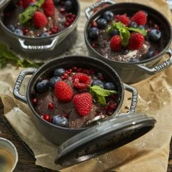 Staub 0.5 Qt. Round Cocotte/Dutch Oven | Graphite Grey -Cuisinart Sales Shop 40509 474 2 1