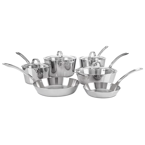 Viking Contemporary 3 Ply Mirror 10 Piece Cookware Set 3 Viking Contemporary 3 Ply Mirror 10 Piece Cookware Set