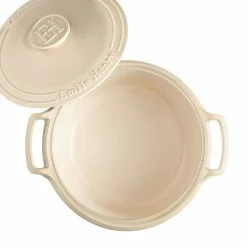 Emile Henry 6-Quart Sublime Stewpot | Creme -Cuisinart Sales Shop 554760 sublime dutch oven top open