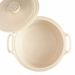 Emile Henry 7.5-Quart Sublime Stewpot | Creme -Cuisinart Sales Shop 554770 sublime dutch oven top open