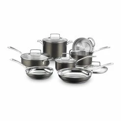 Cuisinart 11-Piece Black Stainless Cookware Set