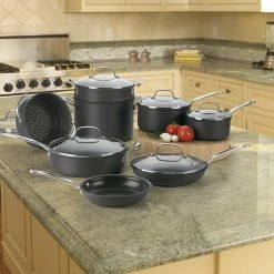 Cuisinart Chef's Classic Hard Anodized Nonstick Cookware Set | 14-Piece -Cuisinart Sales Shop 66 14n cuisinart chefs selection 14 piece non stick set 1