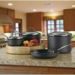 Cuisinart Chef's Classic Hard Anodized Nonstick Cookware Set | 7-Piece -Cuisinart Sales Shop 66 7 hard anodized cookware popup