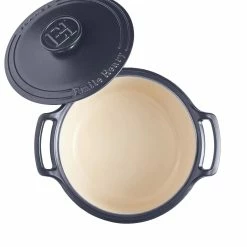 Emile Henry 4-Quart Sublime Stewpot | Indigo -Cuisinart Sales Shop 664740 sublime dutch oven top open