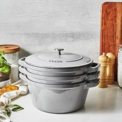 Staub Stackable Cocotte, Braiser, And Grill Pan With Lid | Graphite Grey -Cuisinart Sales Shop 71rp9tznhwl. ac sl1500
