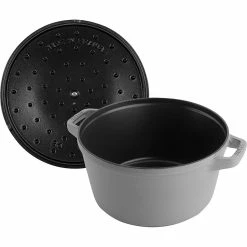 Staub Stackable Cocotte, Braiser, And Grill Pan With Lid | Graphite Grey -Cuisinart Sales Shop 71uffhgr1tl. ac sl1500