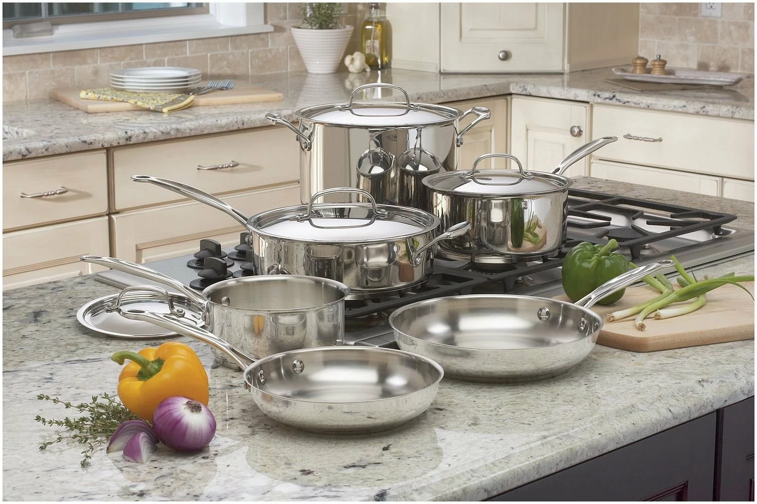 Cuisinart Chef's Classic Stainless Steel Cookware Set | 10-Piece 4 Cuisinart Chef's Classic Stainless Steel Cookware Set | 10-Piece - Image 2
