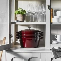 Staub Stackable Cocotte, Braiser, And Grill Pan With Lid | Grenadine -Cuisinart Sales Shop 81 bhwkhd l. ac sl1500