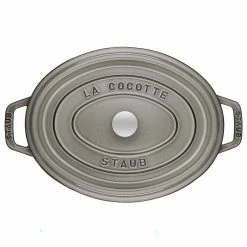 Staub 7 Qt. Oval Cocotte/Dutch Oven | Graphite Grey -Cuisinart Sales Shop 872078003524 3