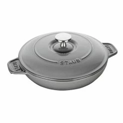 Staub 24 Oz Round Covered Braiser | Graphite Grey
