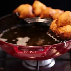 Staub 4.5 Qt. Perfect Frying Pan | Grenadine -Cuisinart Sales Shop 872078015664 5 ls