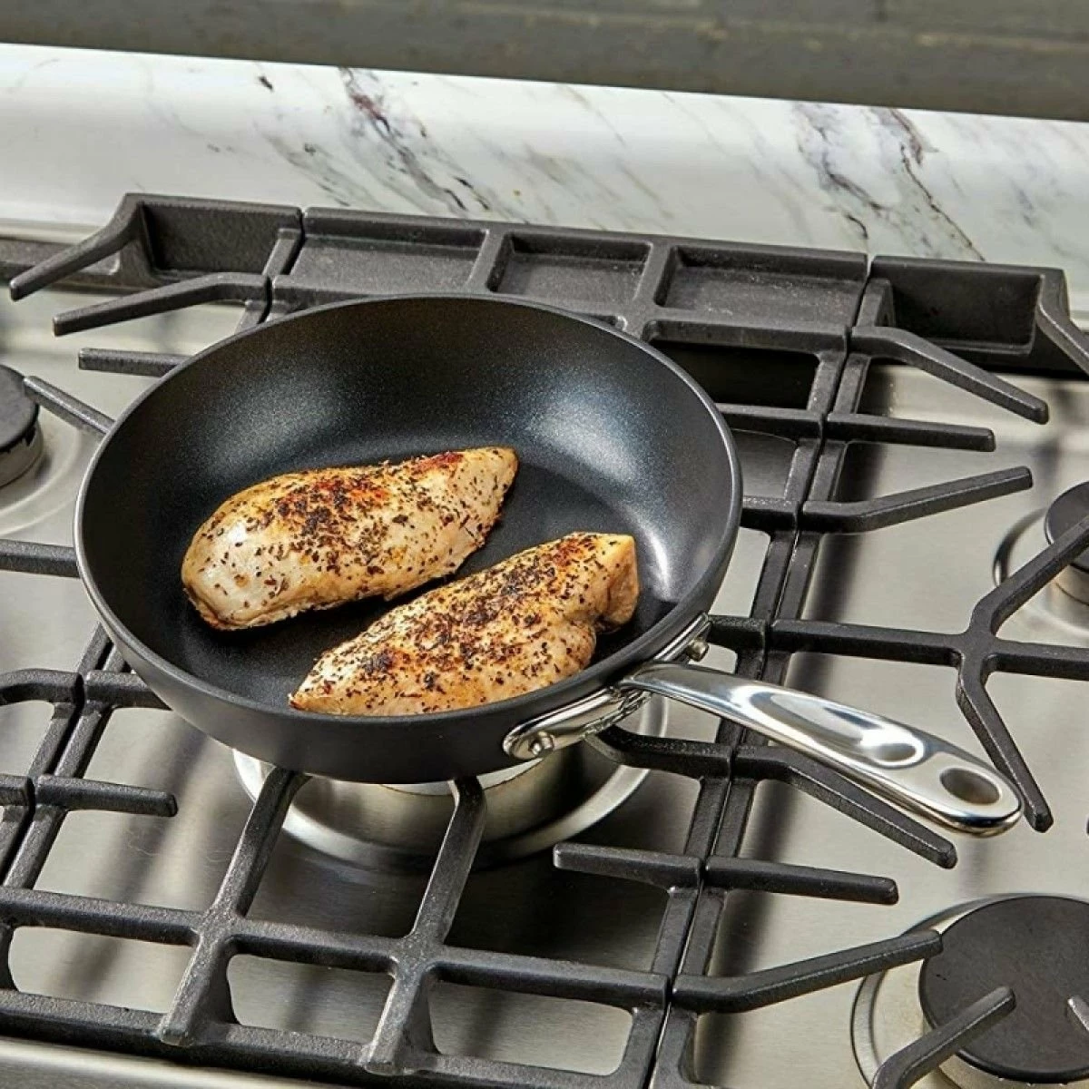 All-Clad Essentials Nonstick Hard Anodized Fry Pan Set | 2-Piece - Image 2