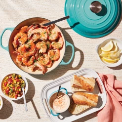 Le Creuset 2.25 Qt. Signature Enameled Cast Iron Braiser With Stainless Steel Knob | Caribbean Blue -Cuisinart Sales Shop bluebraise