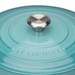Le Creuset 2.25 Qt. Signature Enameled Cast Iron Braiser With Stainless Steel Knob | Caribbean Blue -Cuisinart Sales Shop carmain4