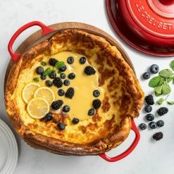 Le Creuset 3.5 Qt. Signature Enameled Cast Iron Braiser With Stainless Steel Knob | Cerise/Cherry Red -Cuisinart Sales Shop cer1