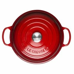 Le Creuset 2.25 Qt. Signature Enameled Cast Iron Braiser With Stainless Steel Knob | Cerise/Cherry Red -Cuisinart Sales Shop cersmain3