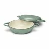Cuisinart Chef's Classic Enameled Cast Iron 2-in-1 Multipurpose Set | Sage Green -Cuisinart Sales Shop ci5528 2sg
