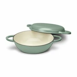 Cuisinart Chef's Classic Enameled Cast Iron 2-in-1 Multipurpose Set | Sage Green